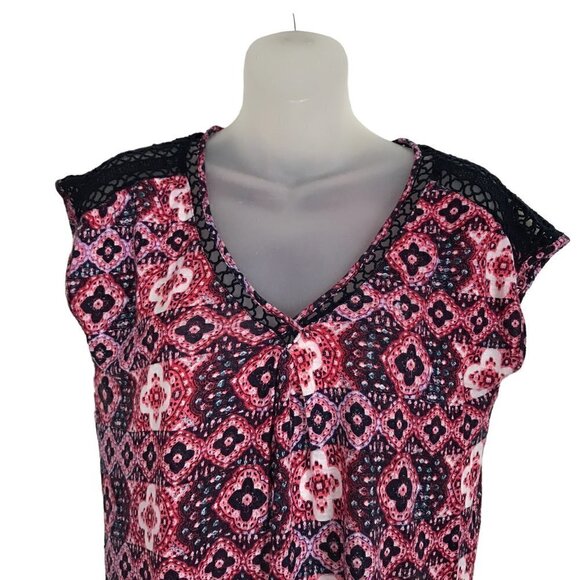Lucky Brand Boho Colourful  Sleeveless Shirt Size S - Picture 3 of 6